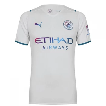 image of Puma Manchester City Authentic Away Shirt 2021 2022 - White