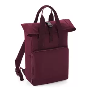 image of BagBase Twin Handle Roll-Top Backpack (One Size) (Burgundy)