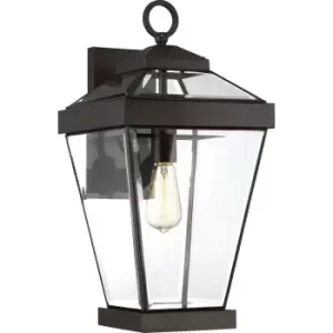 Image of Outdoor IP44 1 Bulb Wall Light Lantern Western Bronze LED E27 60W d02332