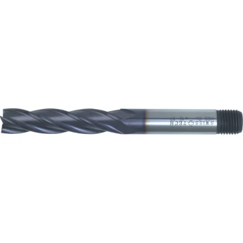 Image of 20.00MM Series 37 HSS-Co 8% 4 Flute Threaded Shank Long Series End Mills - TiAlN Coated