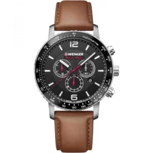 image of Mens Wenger Roadster Black Night Chrono Chronograph Watch