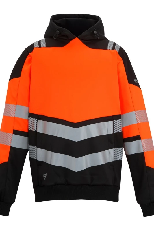 Image of Regatta Regatta Men Hi-Vis X-PRO Overhead Hoodie in Orange Size: 4X-Large Orange 4XL Male 5063019886213