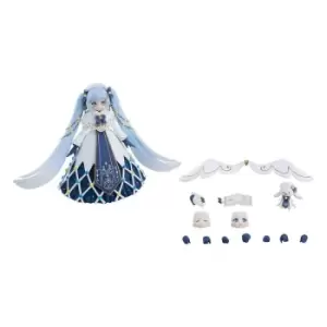 image of Character Vocal Series 01: Hatsune Miku Figma Action Figure Snow Miku: Glowing Snow Ver. 14 cm