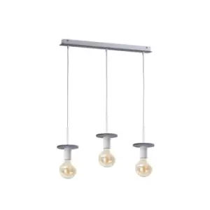 image of Saturn Bar Pendant Ceiling Light Grey, 60cm, 3x E27