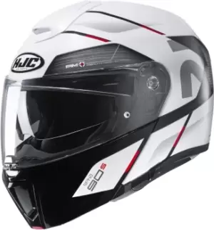 image of HJC RPHA 90s Bekavo Helmet, black-white-red, Size L, black-white-red, Size L