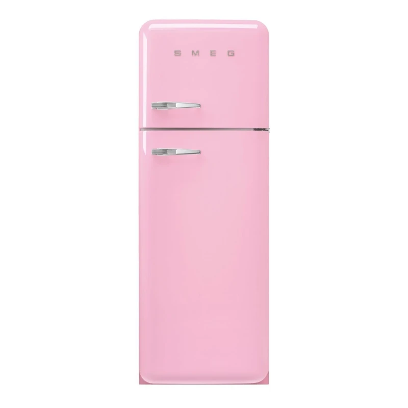 Image of Smeg 50s Style Retro Right Hand Hinge FAB30RPK6UK 172cm 80/20 Fridge Freezer - Pink - C Rated