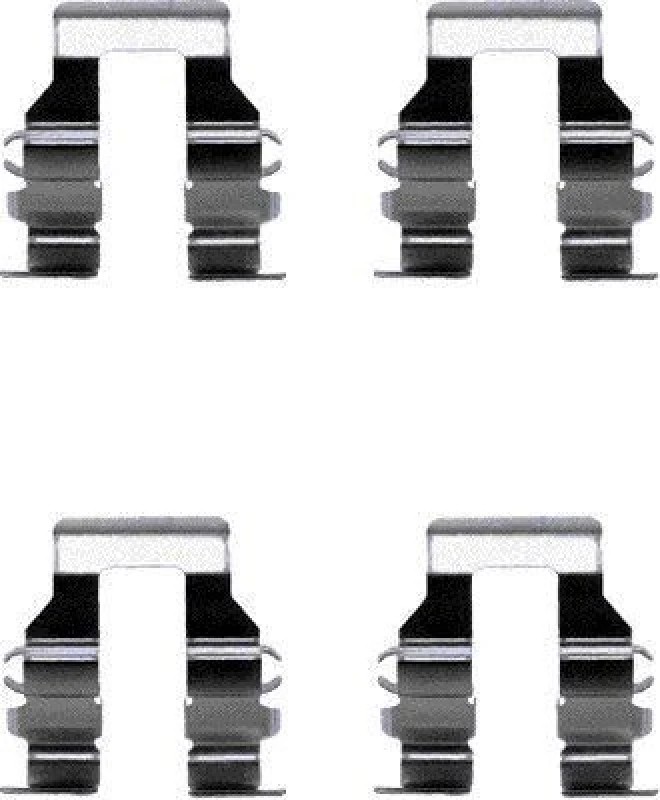 Image of HELLA Brake pad fitting kit HELLA 8DZ 355 205-001