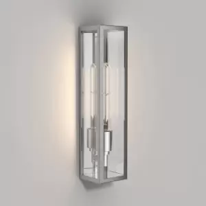 Image of Harvard Outdoor Wall Box Lantern Light Polished Stainless Steel