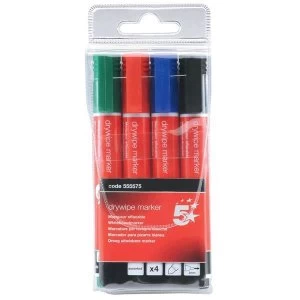 image of Office Drywipe Marker XyleneToluene free Bullet Tip 3mm Line Assorted