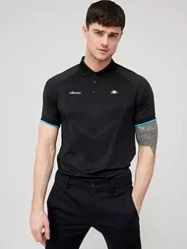 Image of Ellesse Golf Alberto Polo Shirt - Black, Size L, Men