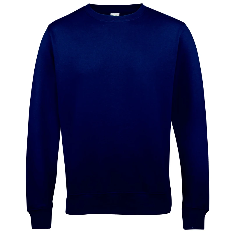 Image of AWDis AWDis Just Hoods Crew Neck Plain Sweatshirt (280 GSM) in Navy Size: X-Small Navy XS Unisex 5055805499035