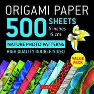Image of origami paper 500 sheets nature photo patterns 6 15cm tuttle origami paper