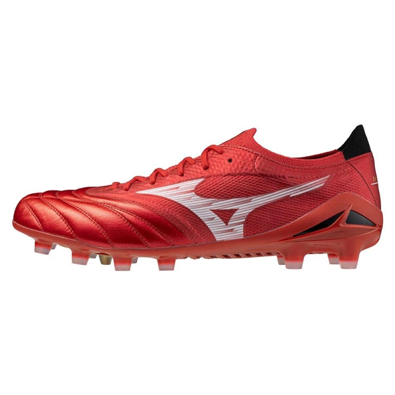 Image of Mizuno Morelia Neo IV Elite Adults Firm Ground Football Boots Red/White/Black male 12 (47)