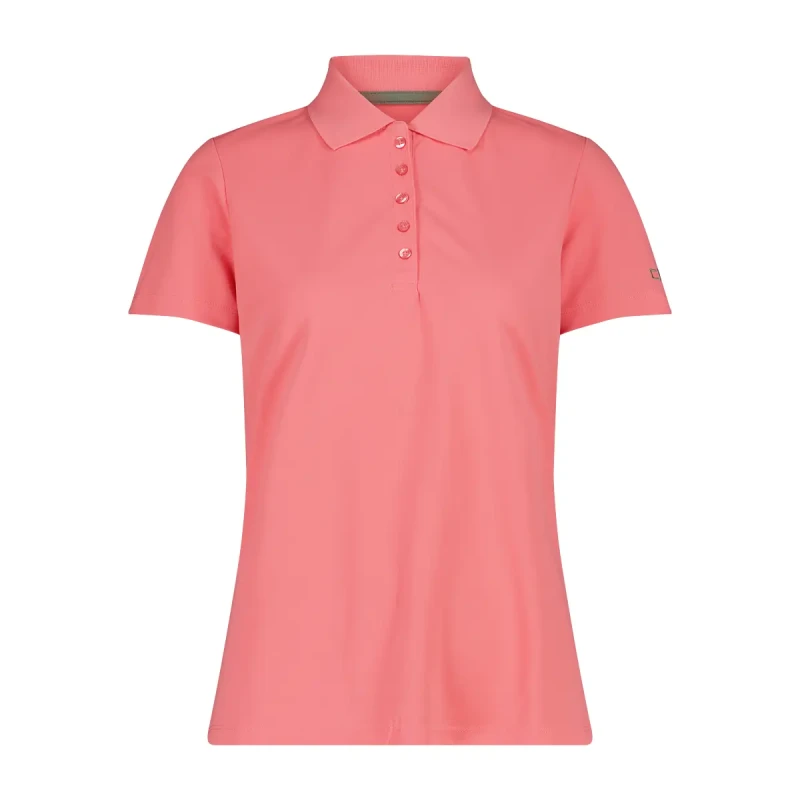 Image of CMP Womens pique polo shirt CMP One colour Rose Female 4XL