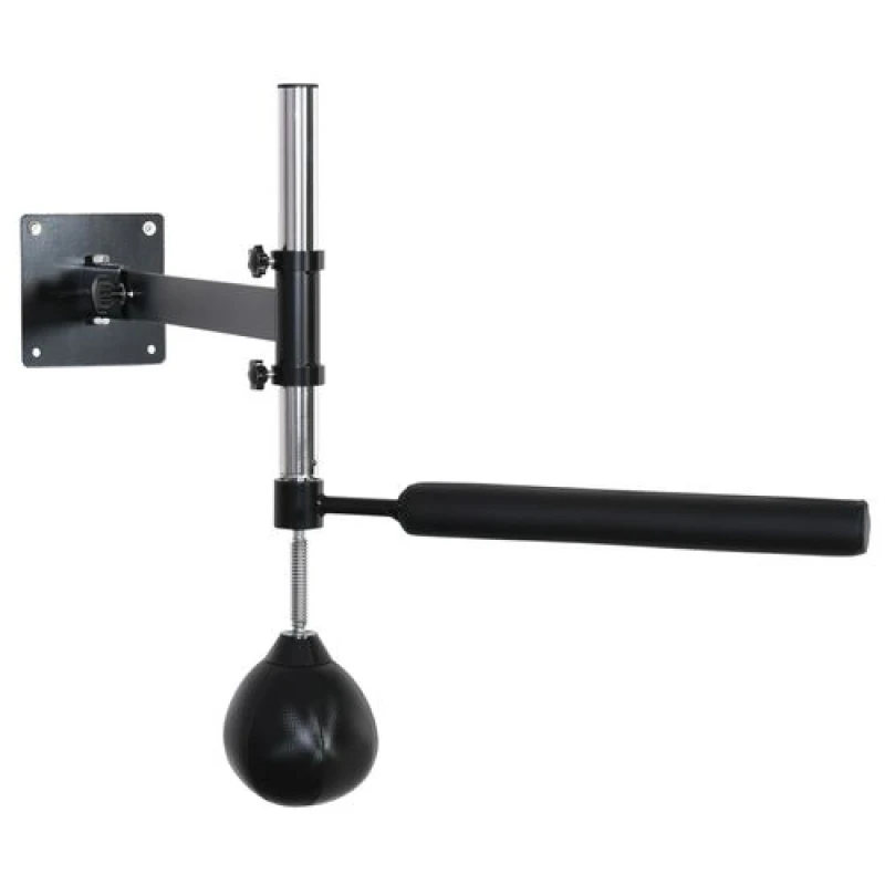 Image of HOMCOM Adjustable Speed Bag Wall Mount, Boxing Equipment Black