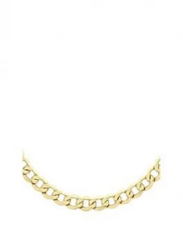 The Love Silver Collection Gold Plated Sterling Silver Curb Chain