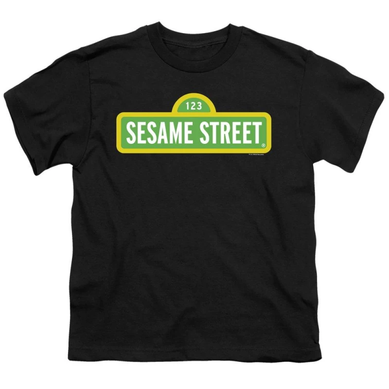 Image of Sesame Street Unisex Kids Regular Fit T-Shirt Black unisex 5-6 Yrs