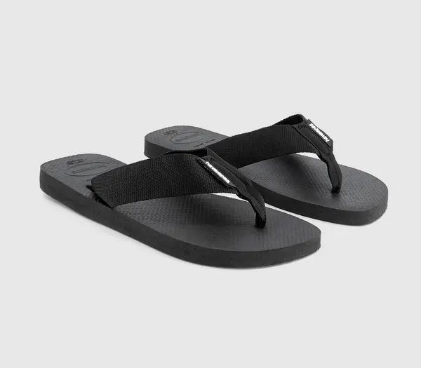 Image of Havaianas Mens Urban Basic Material Flip Flops Black, 11/12