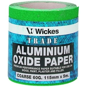 image of Wickes Aluminium Oxide Coarse Sandpaper Roll - 5m