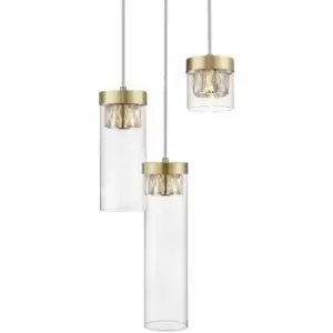 Image of Zumaline Gem Cluster Pendant Ceiling Light, Antique Bronze, 3x G9