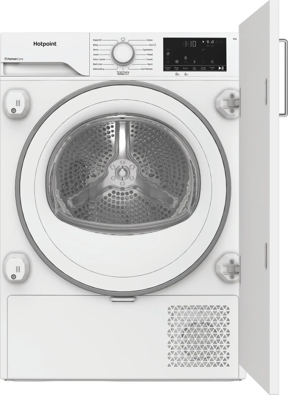 Image of Hotpoint C HK 83M WW UK 8KG Integrated Heat Pump Tumble Dryer - White - A Rated