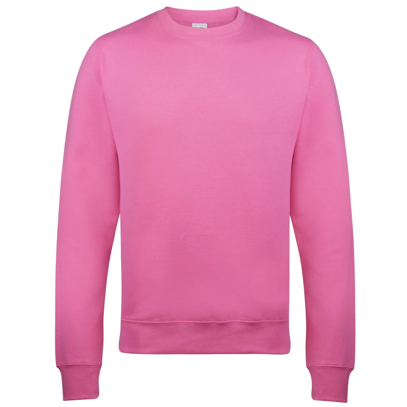 Image of AWDis AWDis Just Hoods Crew Neck Plain Sweatshirt (280 GSM) in Pink Size: X-Small Pink XS Unisex 5055805498076