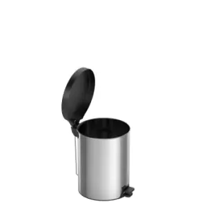 Image of Tramontina Stainless Steel Pedal Bin 12l with Plastic Lid - Silver/Black