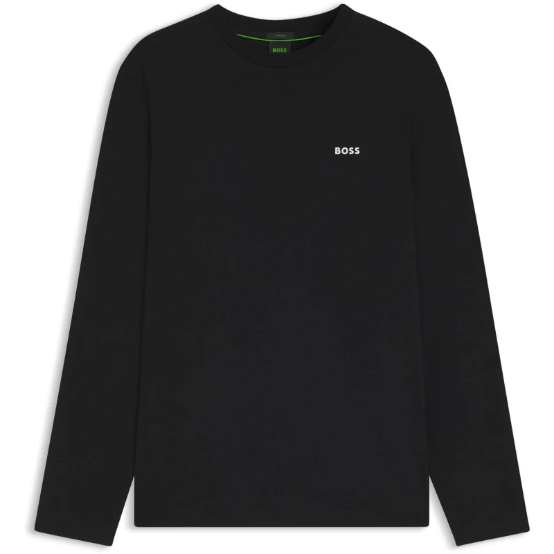 Image of Boss Mens HBG Long T-Shirt with Iconic Logo Black 001 male XL