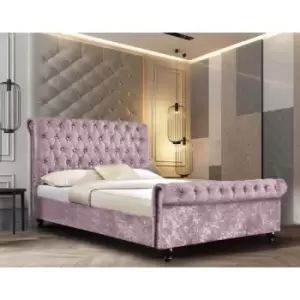 Image of Envisage Trade - Arisa Upholstered Beds - Crush Velvet, King Size Frame, Pink - Pink