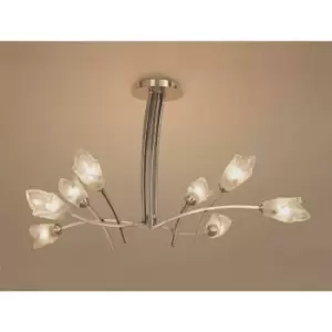 Image of Pendant lamp Pietra 4 Arm 8 Bulbs G9, antique brass