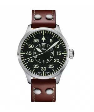 Image of Laco Aachen 42 Pilot Automatic Brown Leather Strap Watch