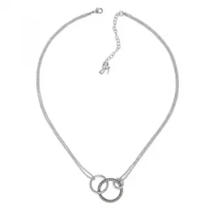 image of Ladies Adore Silver Plated Round Link Necklace