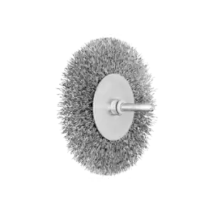 image of Pferd POS Wheel Brush Crimped RBU Diameter 100X10 mm Shank Diameter 6mm Steel W