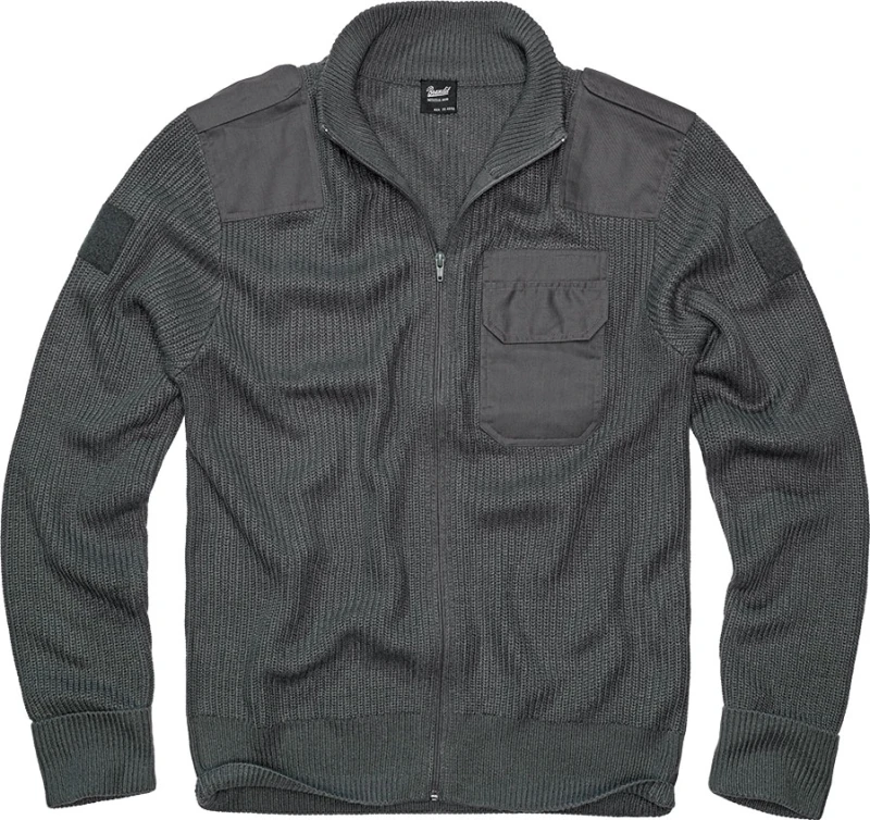 Image of Brandit BW Cardigan, knit jacket , color: Dark Grey , size: 3XL