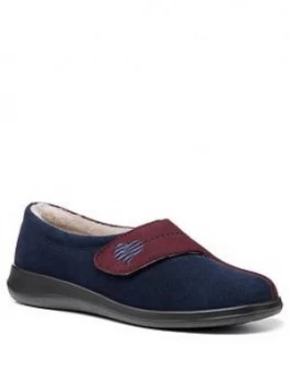 Image of Hotter Wrap Slippers, Navy, Size 8, Women