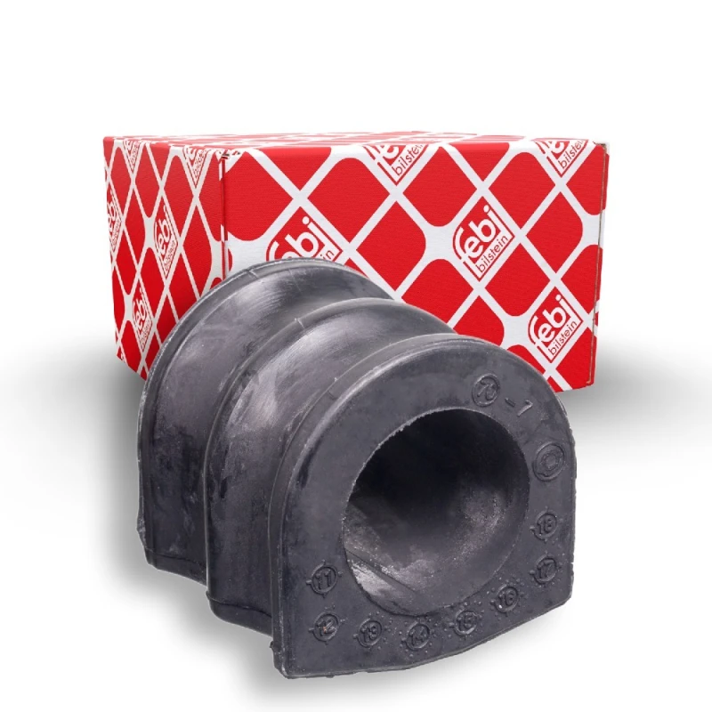 Image of FEBI BILSTEIN 42558 Stabilizer Bushes Front Axle, Rubber Rubber Anti-roll Bar Bush Kit (1334)