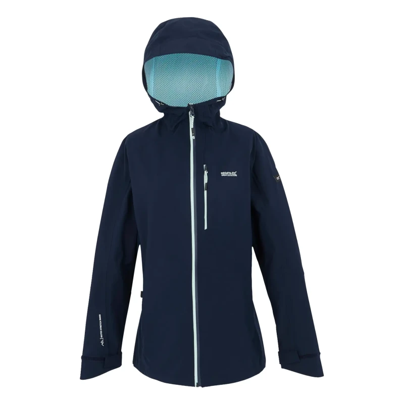 Image of Womens waterproof jacket Regatta Birchdale II Bleu Female 38