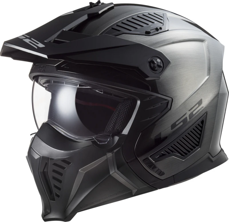 Image of LS2 OF606 Drifter Jeans Trial Helmet, silver, Size XL for Men