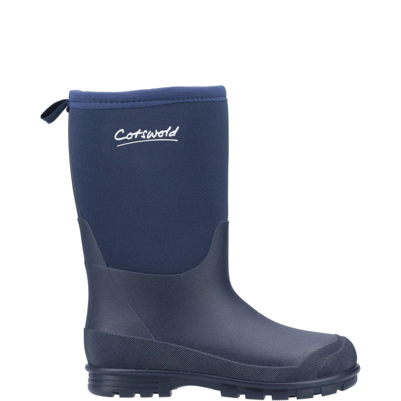 Image of Cotswold Boys Hilly Neoprene Lightweight Wellington Boots UK Size 10.5 (EU 29) Navy COT676-NAVY-10.5