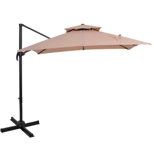 image of Outsunny Steel Frame Outdoor Roma Cantilever Umbrella