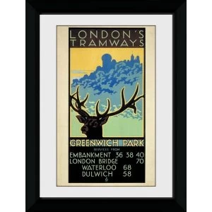 image of Transport For London Greenwich Park 50 x 70 Framed Collector Print