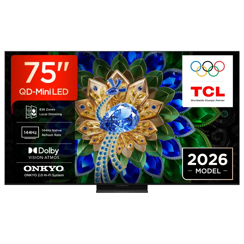 Image of TCL 75 QD-Mini LED TV Matte NXTVISION Display 144Hz 75A400U-UK Black 75A400U-UK
