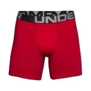 Image of Under Armour Charged Cotton 6" Boxerjock 3pk Red - XXL