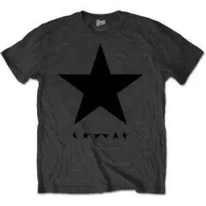 image of David Bowie - Blackstar (on Grey) Unisex X-Large T-Shirt - Grey