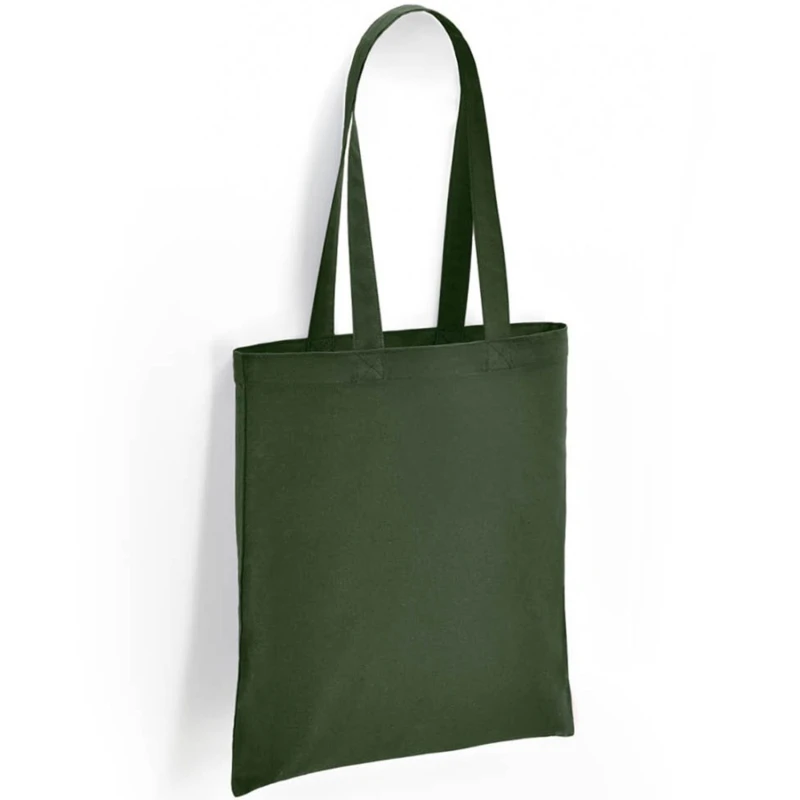 Image of Brand Lab Womens Cotton Long Handle 10L Tote Bag in Green Green Female One Size
