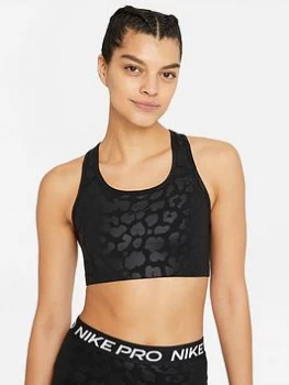 Image of Nike Pro Medium Support Bra - Black/Leopard, Black/Leopard, Size L, Women