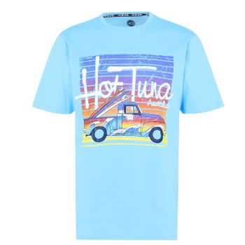 image of Hot Tuna Crew T Shirt Mens - Blue Surf Truck