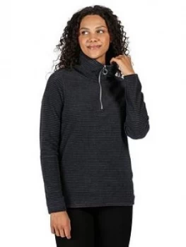 image of Regatta Solenne Quarter Zip Fleece - Navy/Silver , Navy/Silver, Size 12, Women