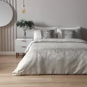 Image of Paoletti Marble King Duvet Cover Set Cotton Oyster