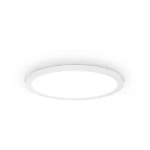 Image of Ideal Lux Lighting - Ideal Lux fly 35cm Integrated LED Semi Flush Light White, 4000K, IP40